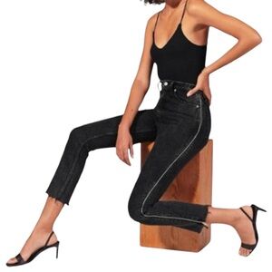 Abercrombie & Fitch Jeans Ultra High Rise Mom Jean Side Zipper Womens Size 27/4